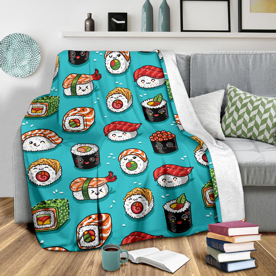 Cute Sushi Pattern Premium Blanket