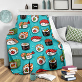 Cute Sushi Pattern Premium Blanket