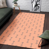 Engine Piston Cream Background Pattern Print Design 04 Area Rug