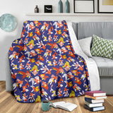 Goldfish Pattern Print Design 04 Premium Blanket