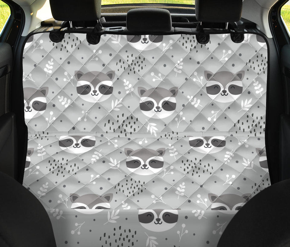 Cute Raccoons Leaves Dot Dog Car Seat Covers