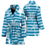 Starfish Blue Blackground Women'S Bathrobe