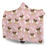 Cute Unicorn Pug Pattern Hooded Blanket