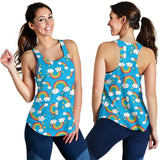 Rainbows Sky Clouds Pattern Women Racerback Tank Top