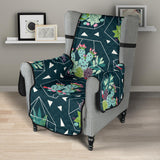 Cactus glass terrarium pattern Chair Cover Protector
