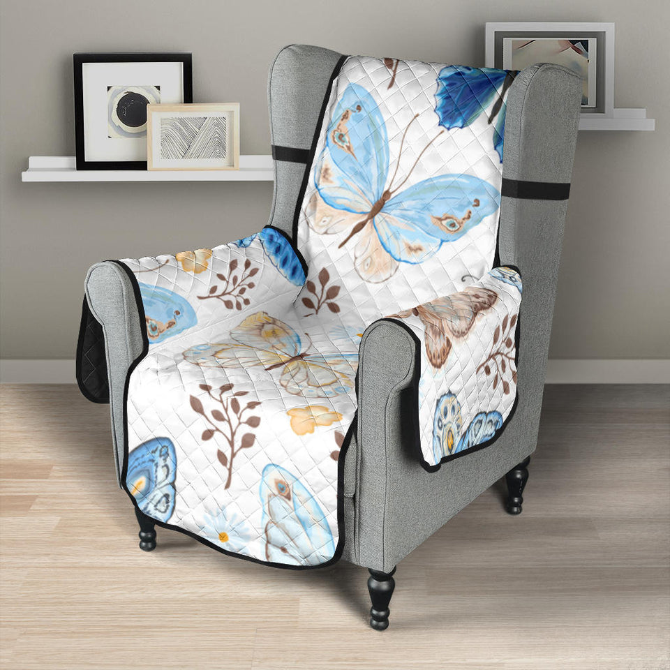 blue butterfly pattern Chair Cover Protector