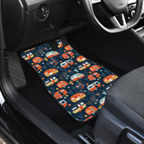 Camper Van Pattern Print Design 05 Front and Back Car Mats