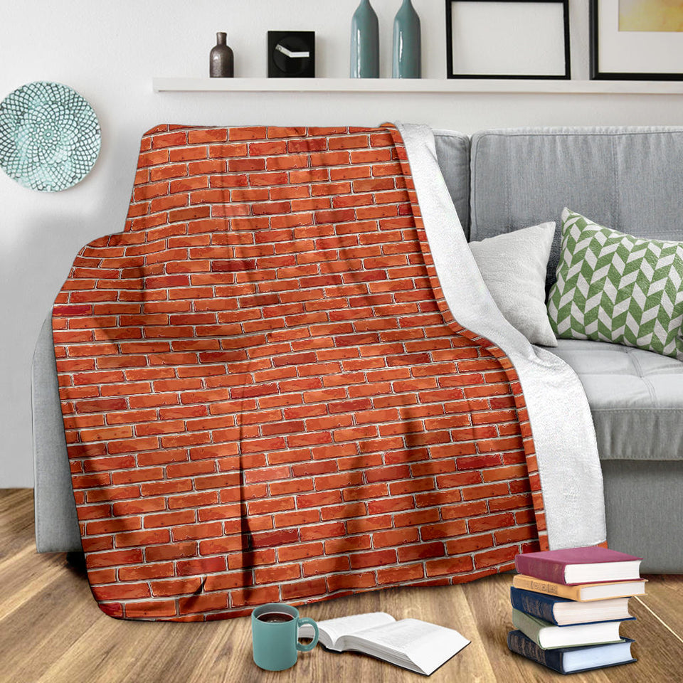 Brick Printed Pattern Print Design 03 Premium Blanket