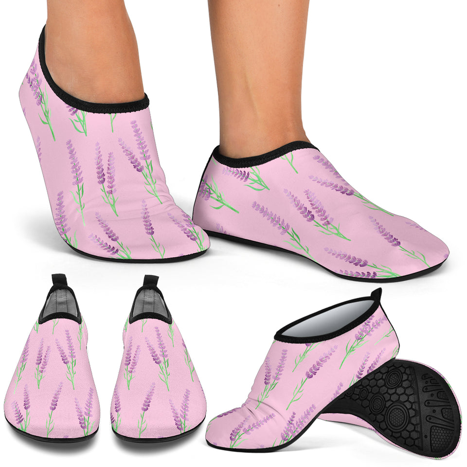 Lavender Pattern Pink Background Aqua Shoes