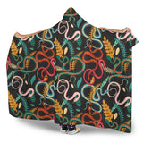 Colorful Snake Plant Pattern Hooded Blanket