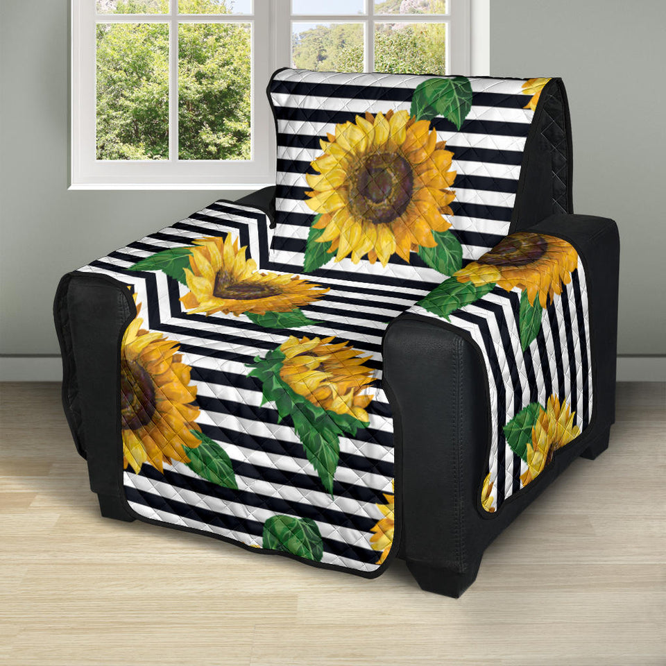sunflowers ribbon background Recliner Cover Protector