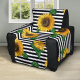 sunflowers ribbon background Recliner Cover Protector