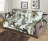 Monkey sloth lemur palm trees pattern Sofa Cover Protector