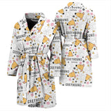 Greyhound Pattern Print Design 03 Men's Bathrobe