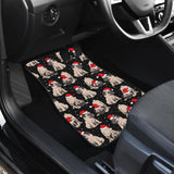 Christmas Pugs Santa_S Red Cap Pattern Front Car Mats