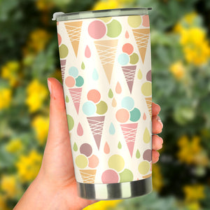 Ice Cream Cone Pattern Tumbler