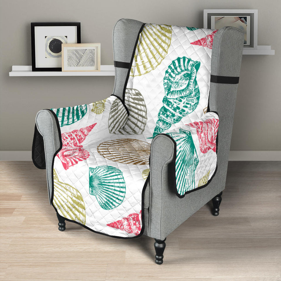 Colorful shell pattern Chair Cover Protector