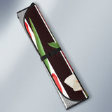 Red And White Tulips Pattern Car Sun Shade