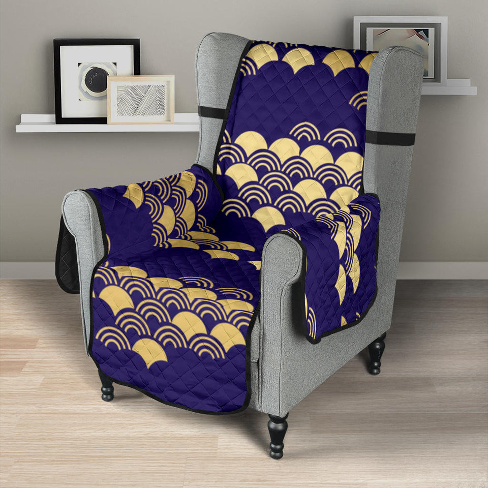 Beautiful japanese fan pattern Chair Cover Protector