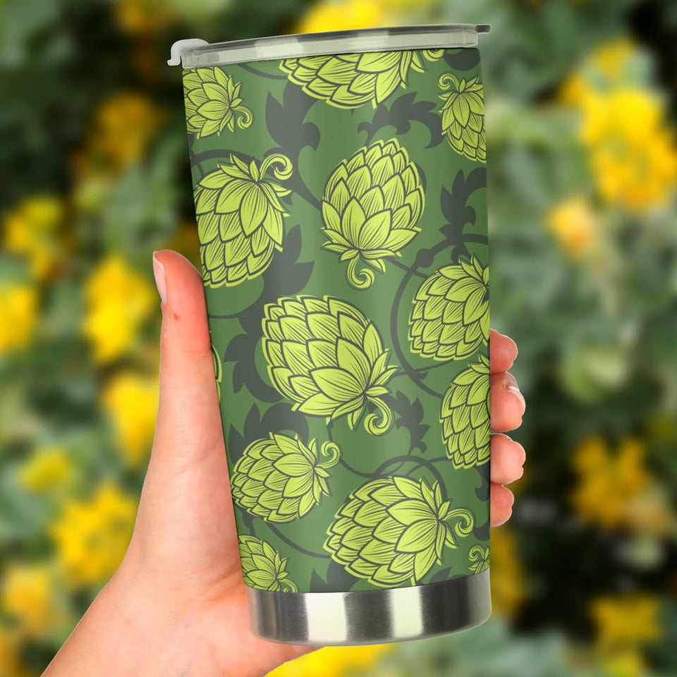 Hop Pattern Hop Cone Background Tumbler