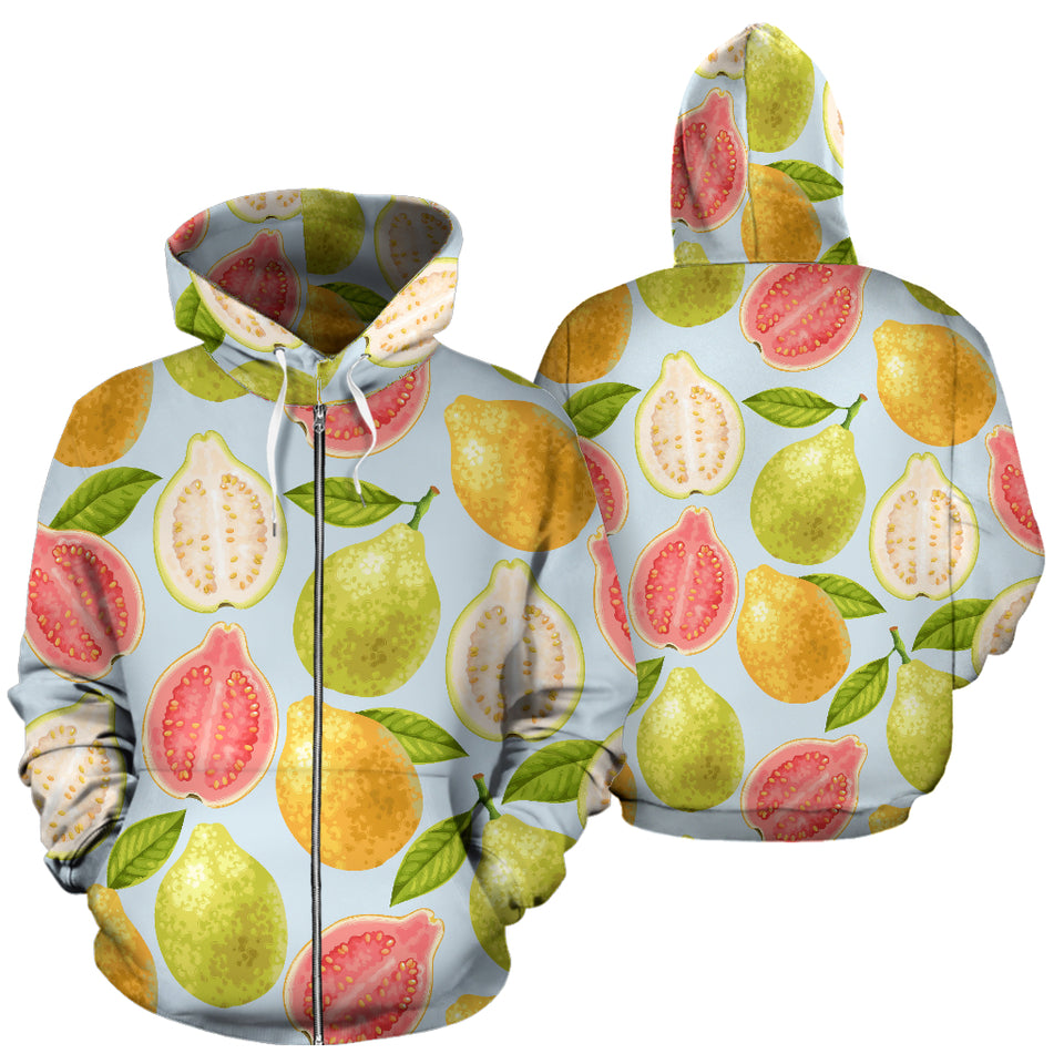 Guava Design Pattern Zip Up Hoodie