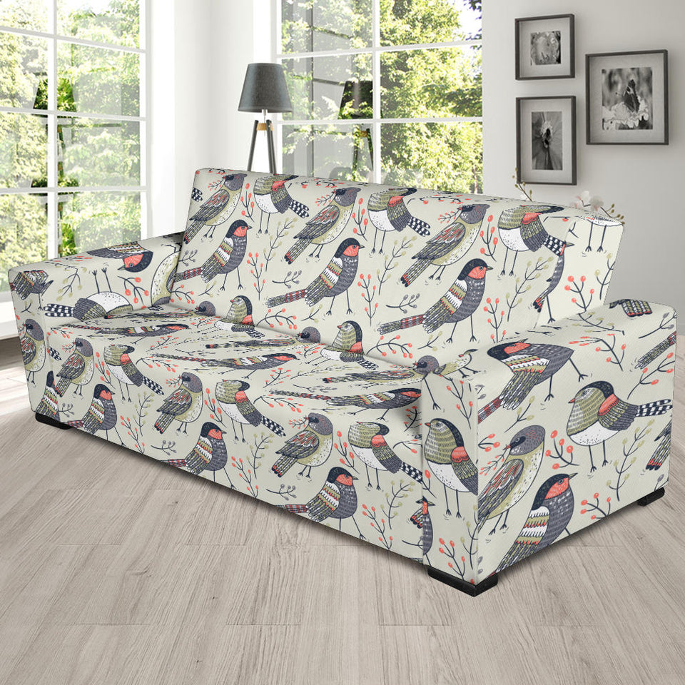 Pigeon Pattern Print Design 04  Sofa Slipcover