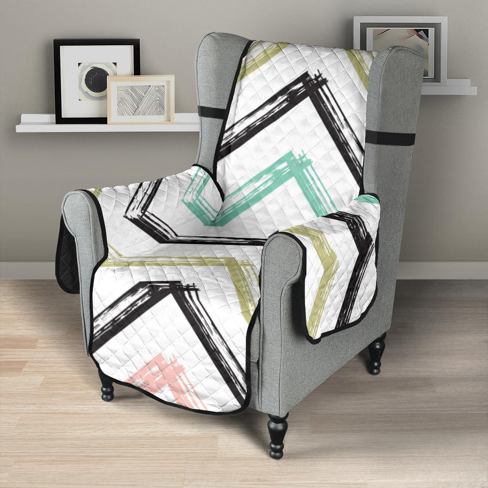 zigzag  chevron paint pattern Chair Cover Protector