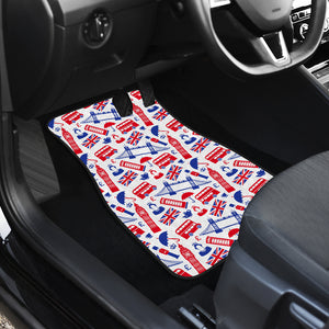 British Pattern Print Design 01 Front Car Mats