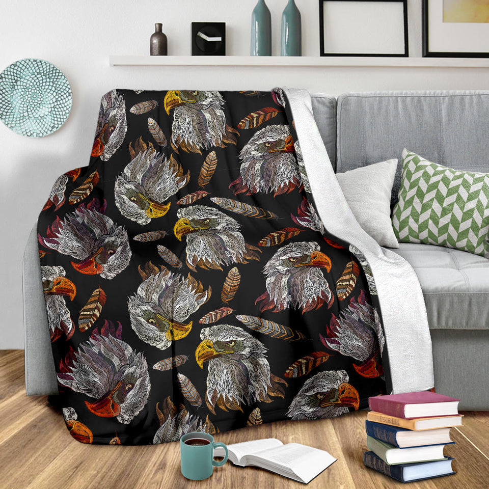 Eagle Pattern Print Design 05 Premium Blanket