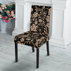 Rose Pattern Print Design 04 Dining Chair Slipcover