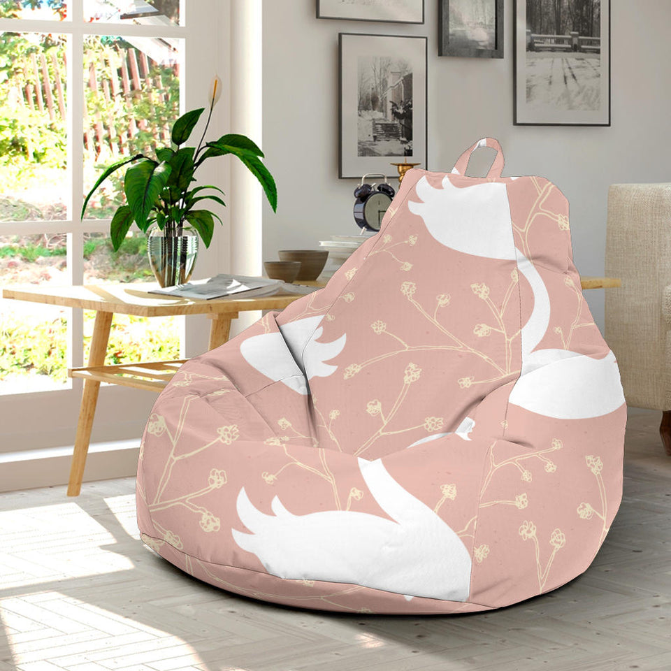 Swan Flower Light Pink Background Bean Bag Cover