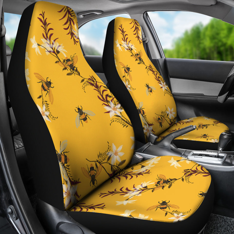 Bee Flower Pattern  Universal Fit Car Seat Covers