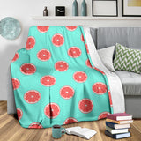 Grapefruit Green Background Premium Blanket
