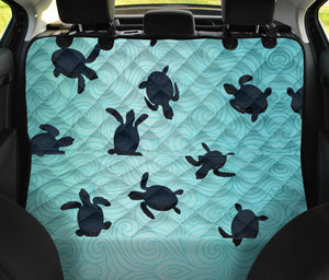 Sea Turtle With Blue Ocean Backgroud Dog Car Seat Covers