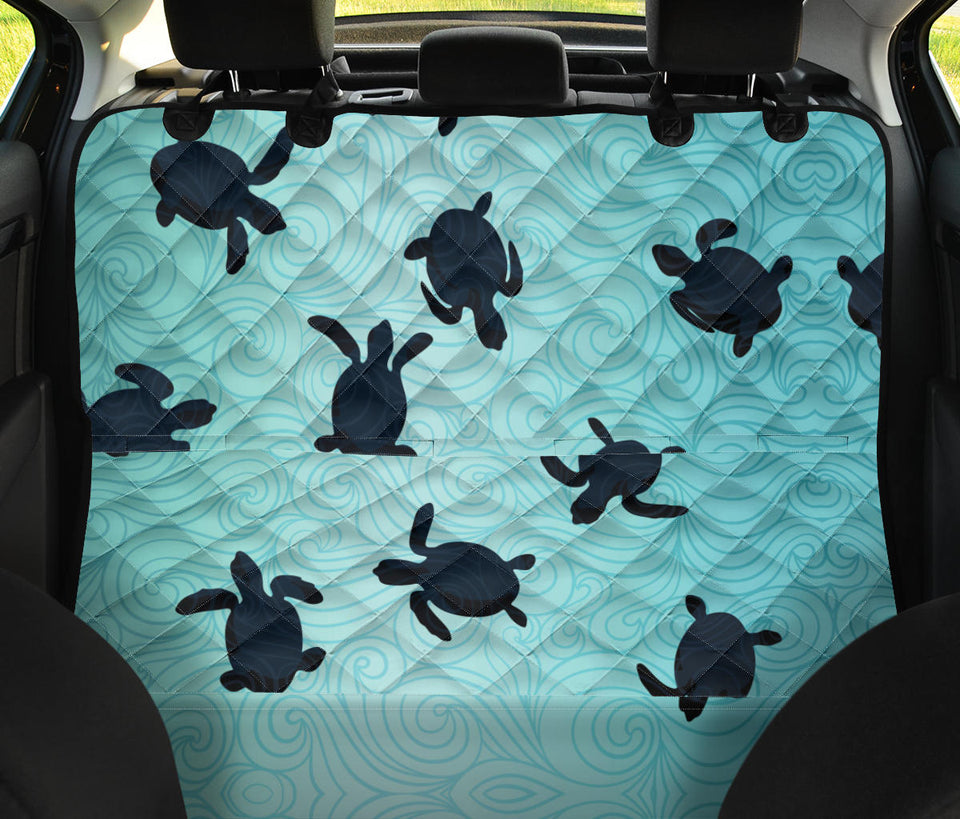 Sea Turtle With Blue Ocean Backgroud Dog Car Seat Covers