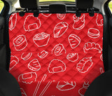 Sushi Pattern Red Background Dog Car Seat Covers