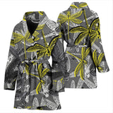 Hand Drawn Dragonfly Pattern Women'S Bathrobe