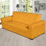 Orange Traditional Indian Element Pattern Sofa Slipcover