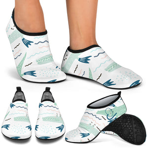 Crocodile Diver Pattern Aqua Shoes