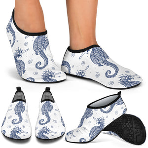 Seahorse Pattern Background Aqua Shoes