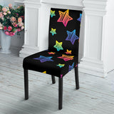 Colorful Star Pattern Dining Chair Slipcover