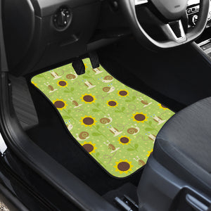 Snail Pattern Print Design 01 Front and Back Car Mats