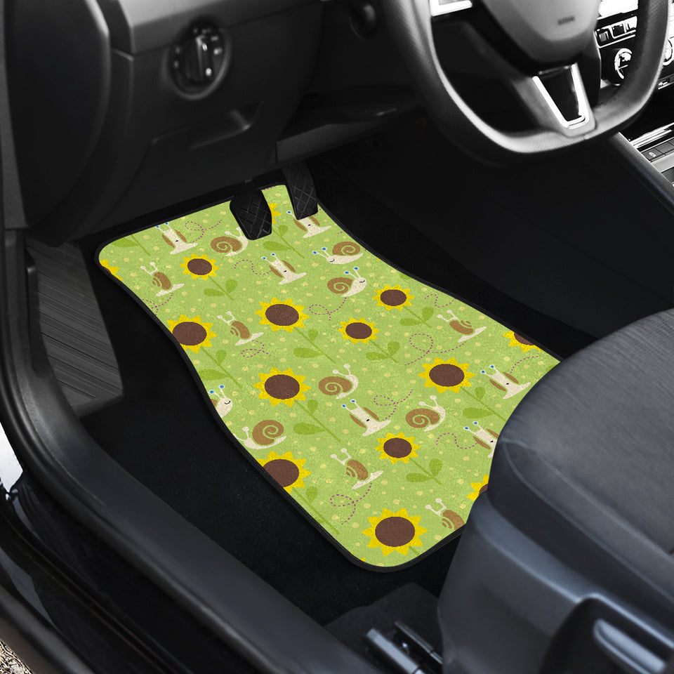 Snail Pattern Print Design 01 Front and Back Car Mats