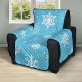 Snowflake pattern blue background Recliner Cover Protector