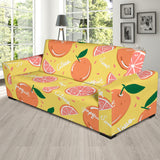 Grapefruit Yellow Background Sofa Slipcover