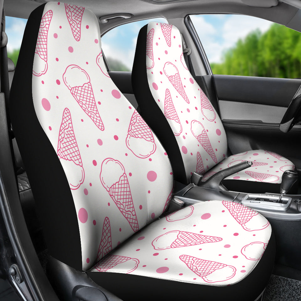 Hand Drawn Ice Cream Pattern Universal Fit Car Seat Covers