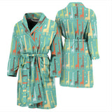Giraffe Pattern Print Design 01 Men's Bathrobe
