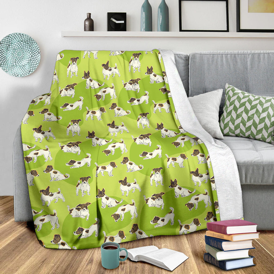 Jack Russel Pattern Print Design 01 Premium Blanket