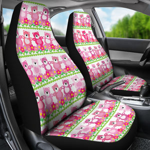 Teddy Bear Pattern Print Design 04 Universal Fit Car Seat Covers