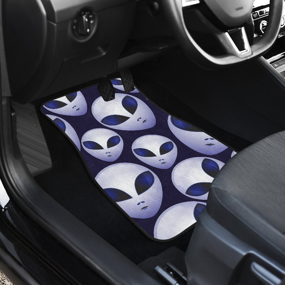 Alien Pattern Print Design 01 Front and Back Car Mats